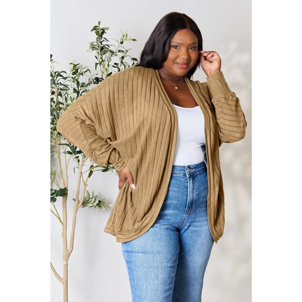 Basic Bae Full Size Ribbed Cocoon Cardigan - Picture 11 of 16